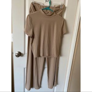Crop top and  pant set (NWOT)